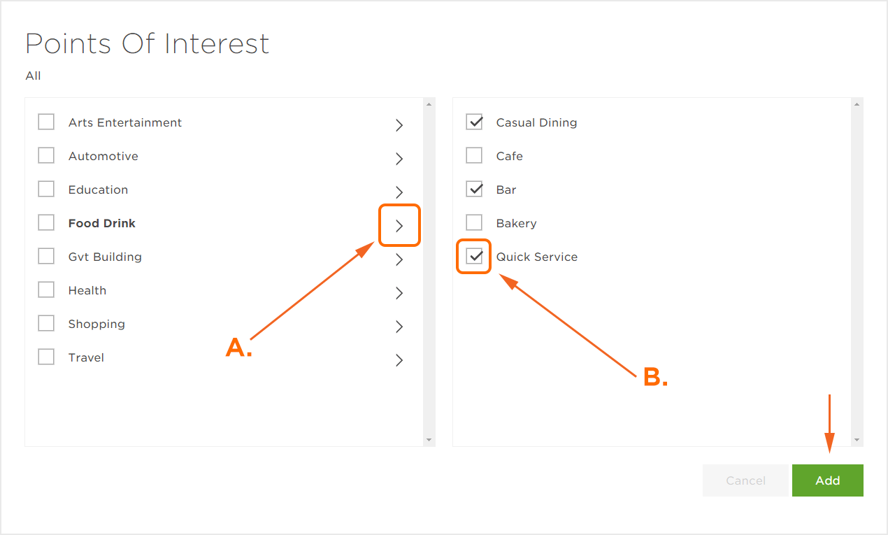 Points of Interest Browse