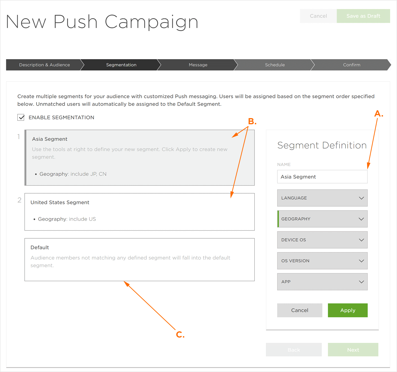 New Push Campaign Segmentation