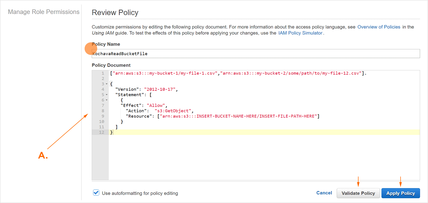 AWS Policy Document