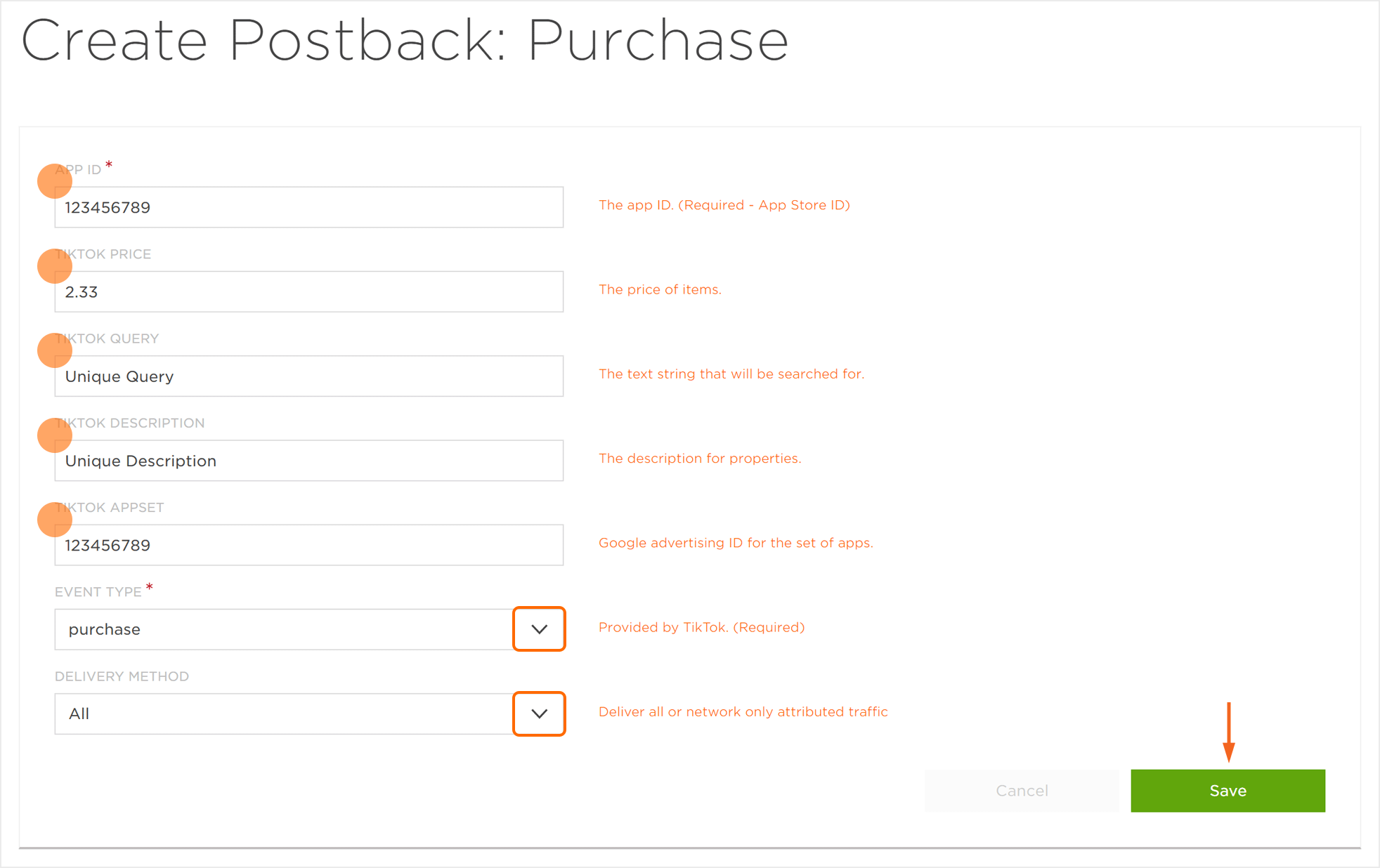 SAN Post Install Postback Settings