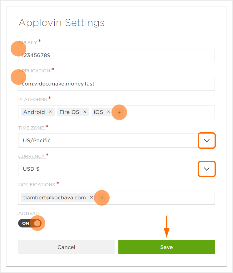 AppLovin MAX Settings