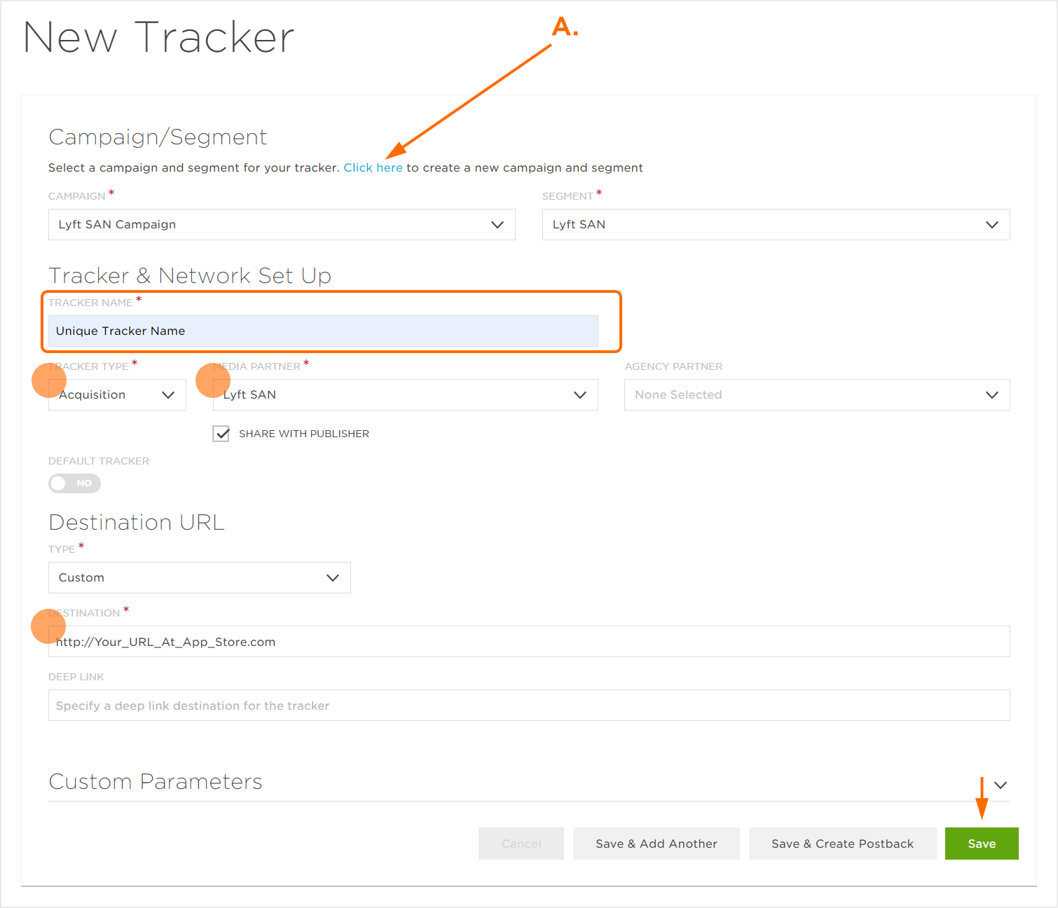 Tracker Settings