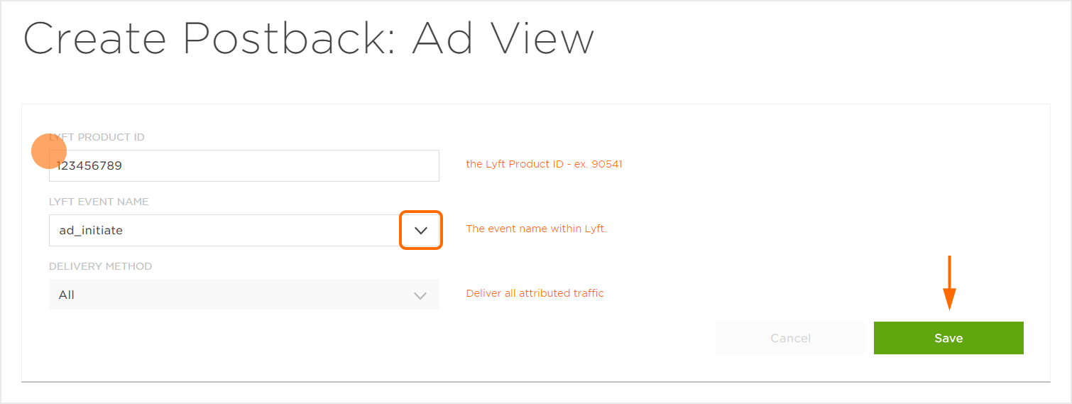 Reengagement Postback Settings