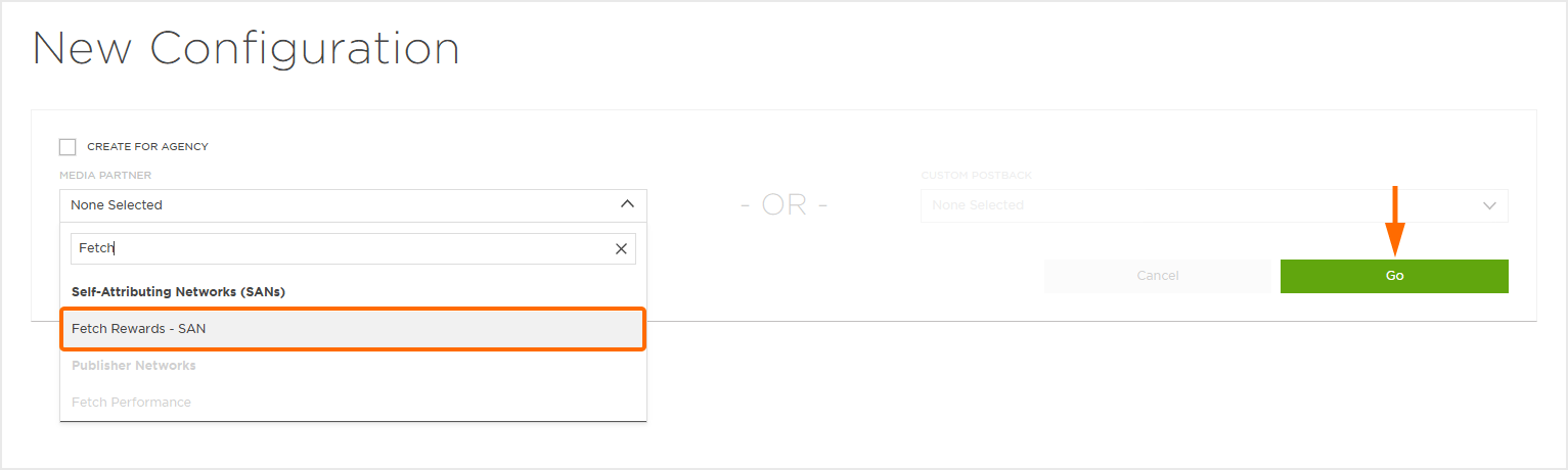 Add a Postback