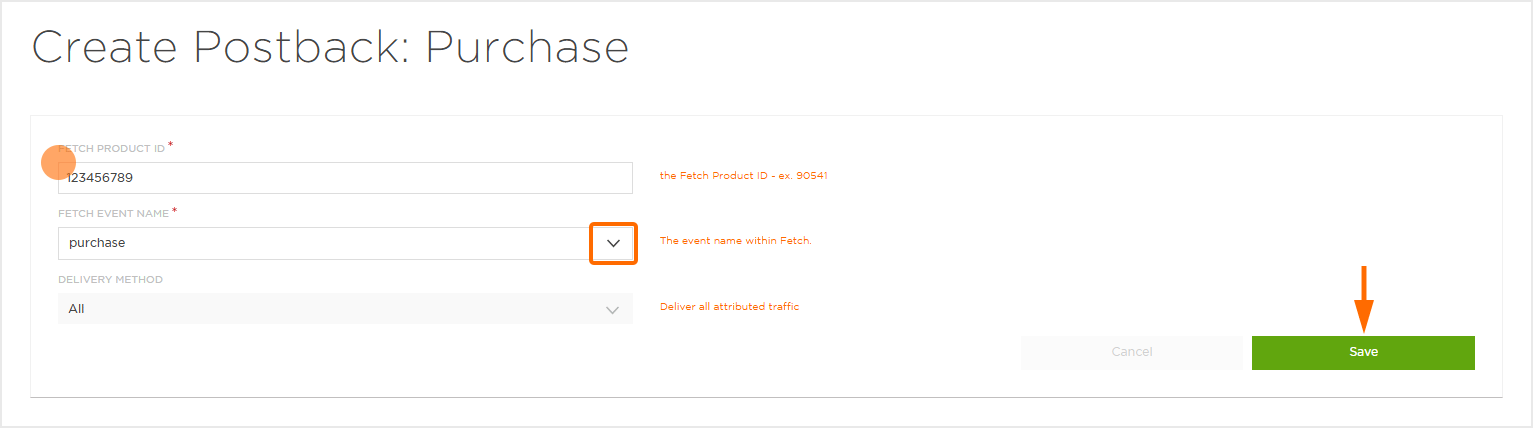 Reengagement Postback Settings